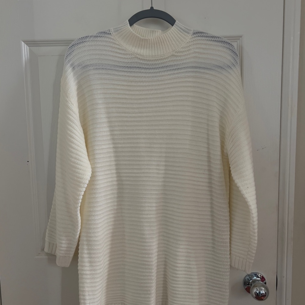 Missguided cream off white knit sweater dress
